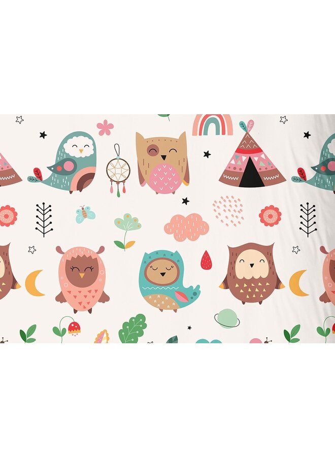 Good Morning Dekbedovertrek Kids Wise Multi - Katoen