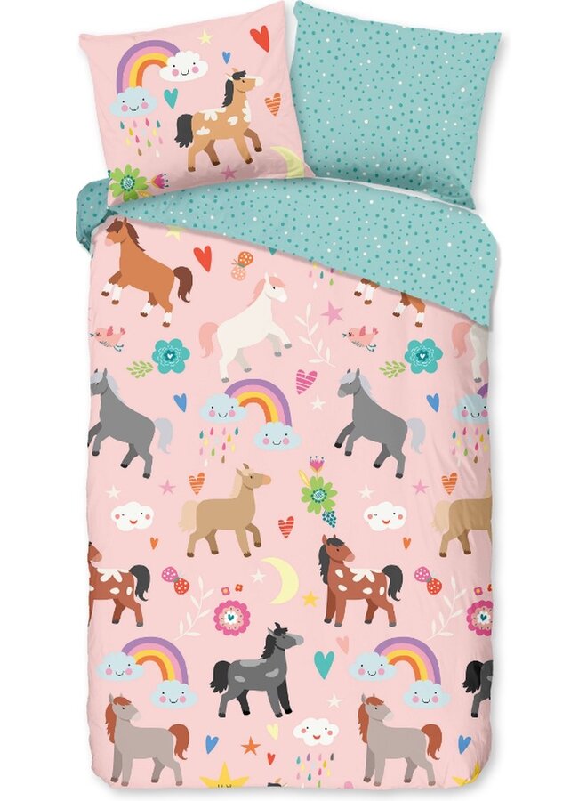 Dekbedovertrek Kids Horses Multi - Katoen PLX