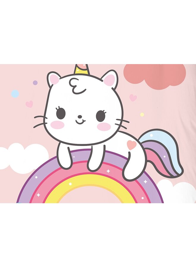 Good Morning Dekbedovertrek Kids Puk Roze - Katoen