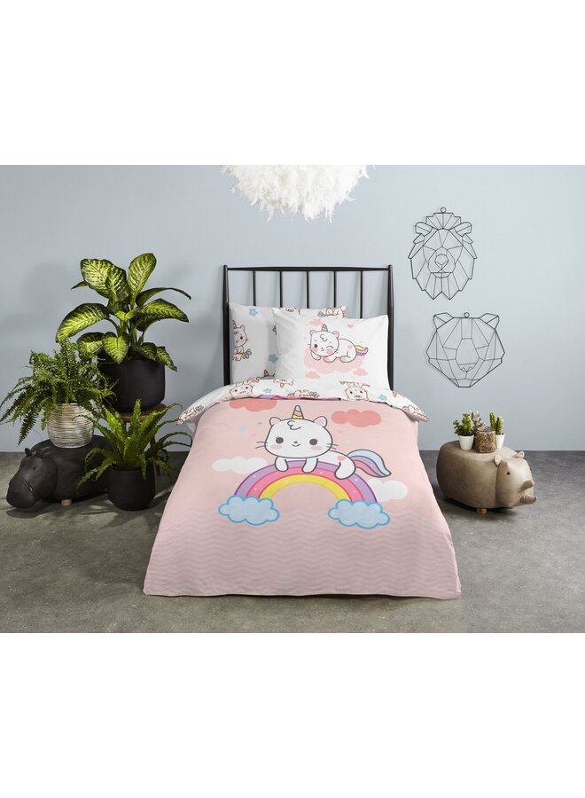 Good Morning Dekbedovertrek Kids Puk Roze - Katoen