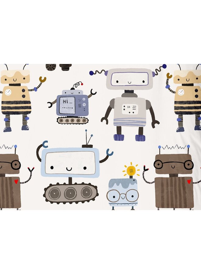 Good Morning Dekbedovertrek Kids Robo Multi - Katoen