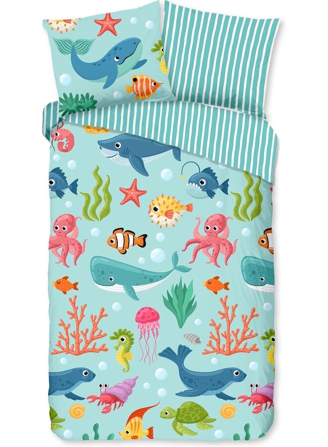 Dekbedovertrek Kids Ocean Aqua - Katoen PL3