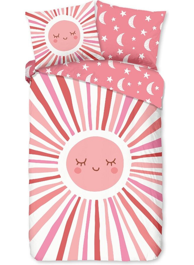 Good Morning Dekbedovertrek Kids Sunny Roze - Katoen