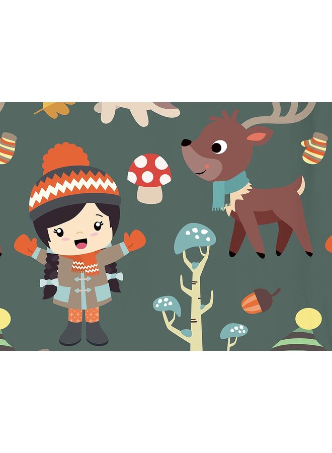 Good Morning Dekbedovertrek Kids Fun Groen - Katoen