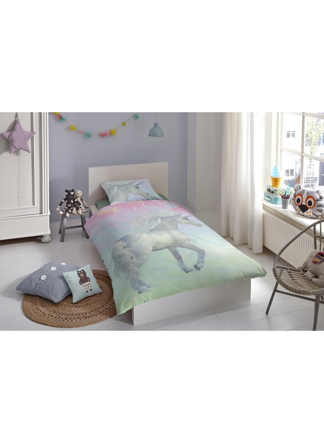 Good Morning Dekbedovertrek Kids Unicorn Multi - Katoen