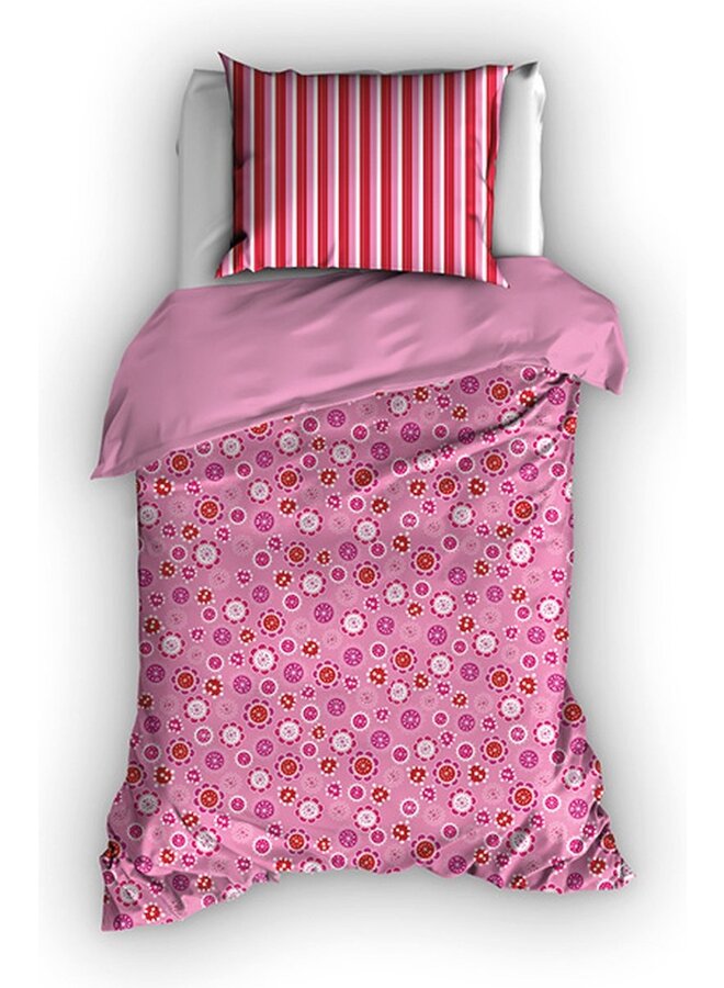 Romanette Dekbedovertrek Sterre Fuchsia - Katoen
