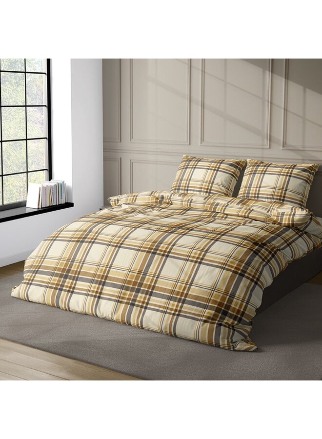 Romanette Dekbedovertrek Flair Coastal Zand - Katoen