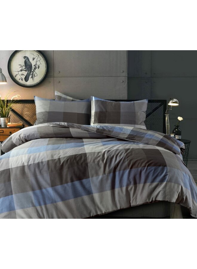 Day Dream Dekbedovertrek Phil Blauw - Katoen