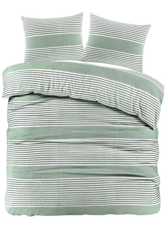 Dekbedovertrek Davos Licht Groen - Katoen