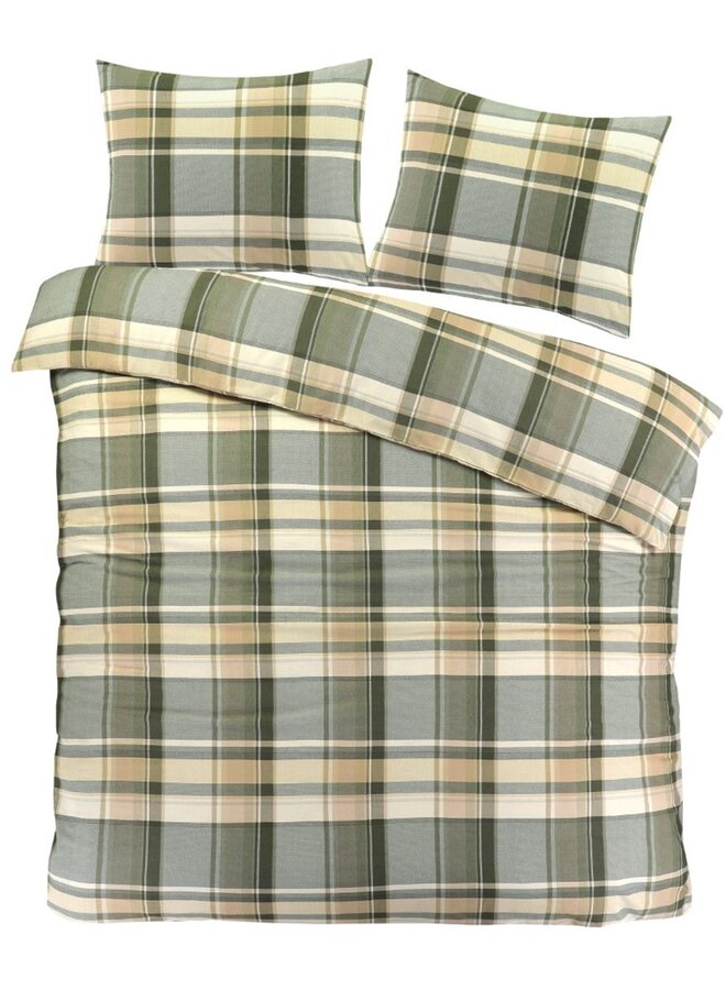 Katoen Dekbedovertrek Groen