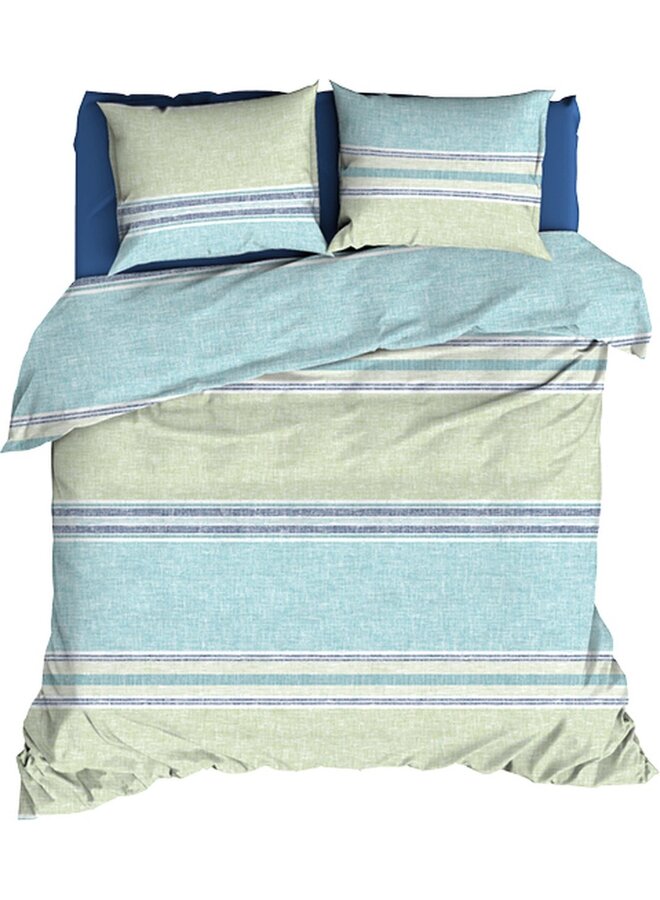 Dekbedovertrek Alfie Aqua/Blauw - Katoen