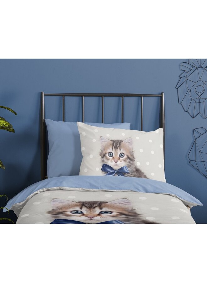 Good Morning Dekbedovertrek Kids Mae Blauw - Katoen