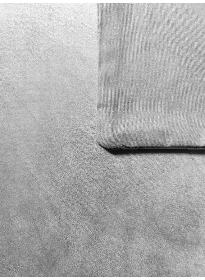 ZO! Home Dekbedovertrek Velluto Uni Grijs - Velvet