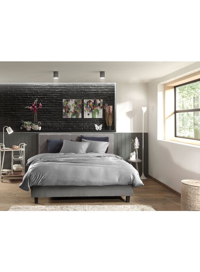 ZO! Home Dekbedovertrek Velluto Uni Grijs - Velvet