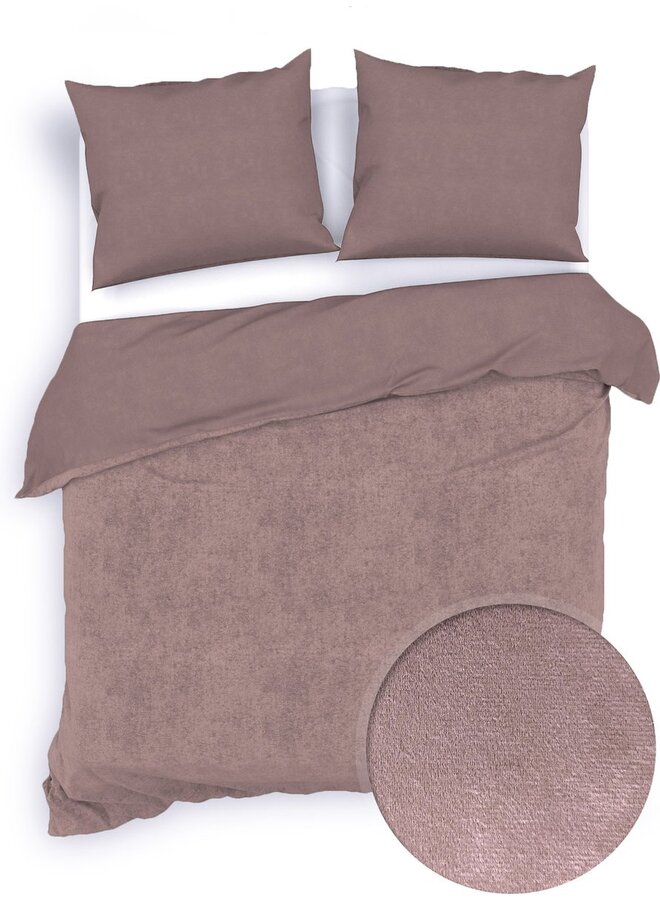 Dekbedovertrek Velluto Uni Roze - Velvet