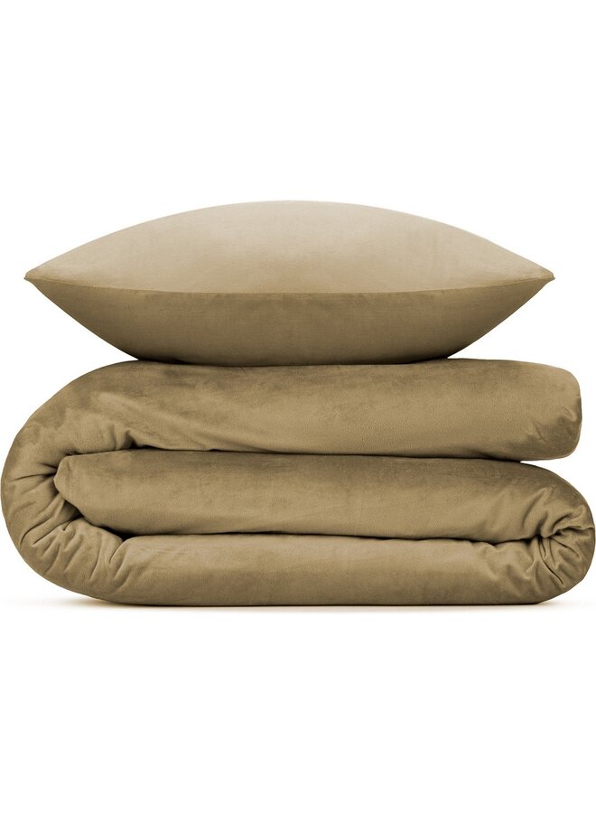ZO! Home Dekbedovertrek Velluto Uni Goud - Velvet