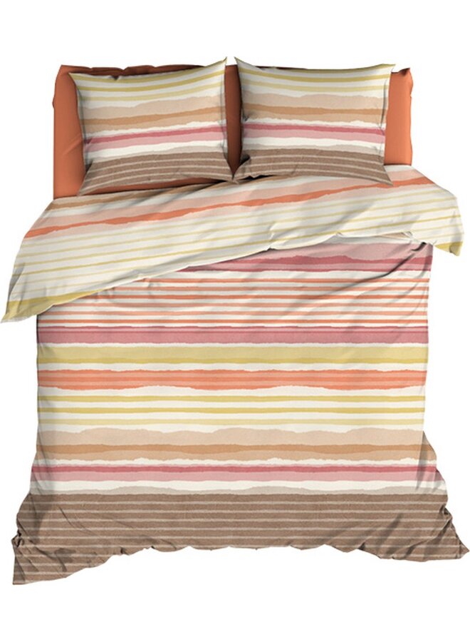 Romanette Dekbedovertrek Donnie Koraal - Katoen