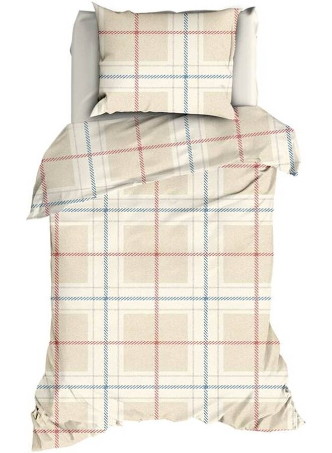 Romanette Dekbedovertrek Rubik Zand - Katoen