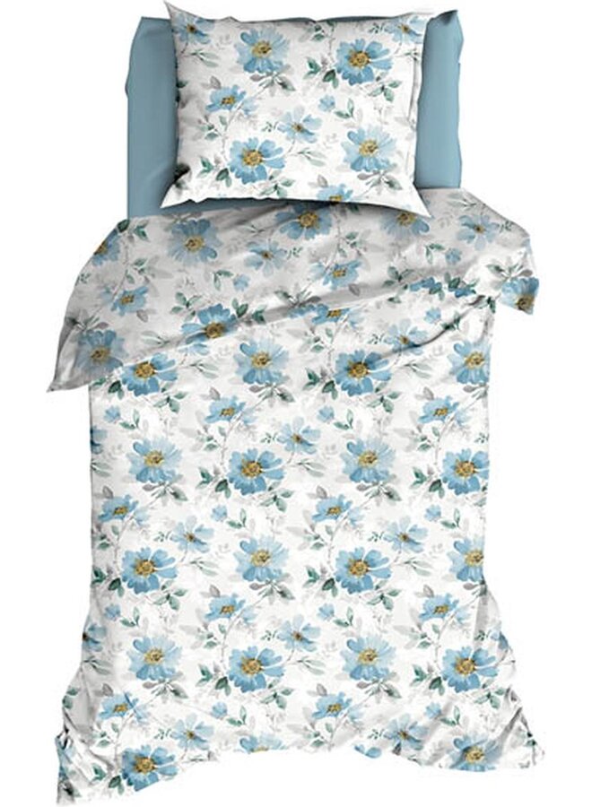 Satin d'Or Dekbedovertrek Rafaella Blauw - Katoensatijn