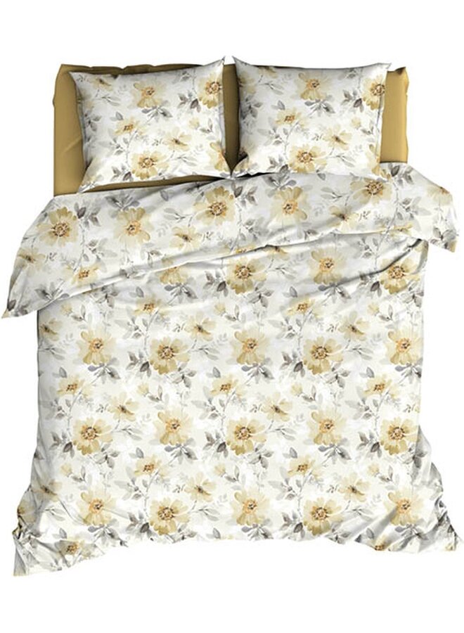 Dekbedovertrek Rafaella Geel - Katoensatijn PL1