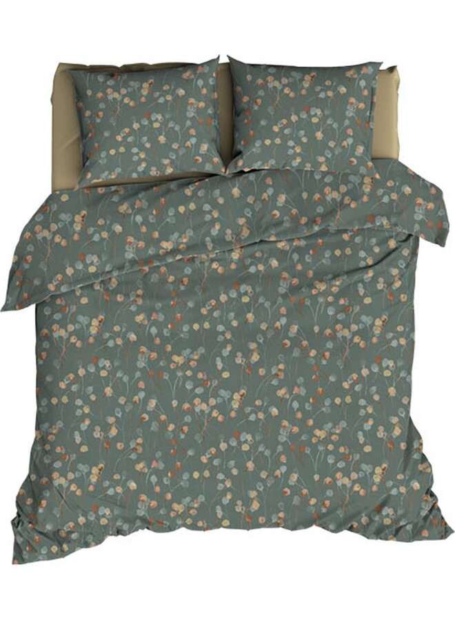 Dekbedovertrek Muriel Groen - Katoensatijn PL3