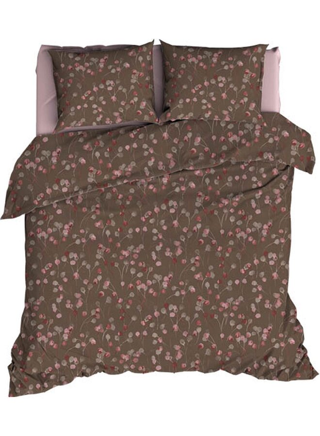 Dekbedovertrek Muriel Taupe - Katoensatijn PL1