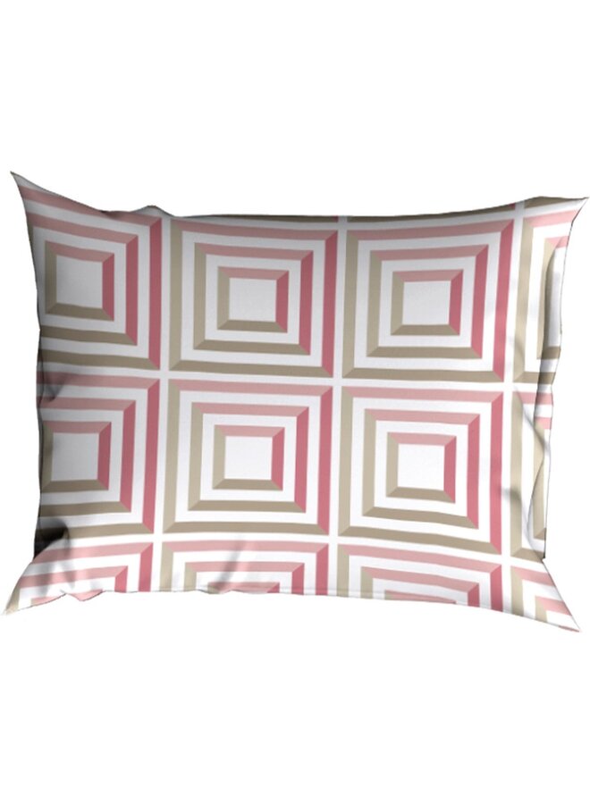 Satin d'Or Dekbedovertrek Tiles Roze - Katoensatijn