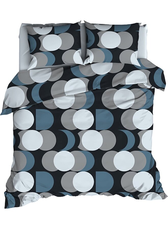 Dekbedovertrek Artballs Blauw - Katoensatijn