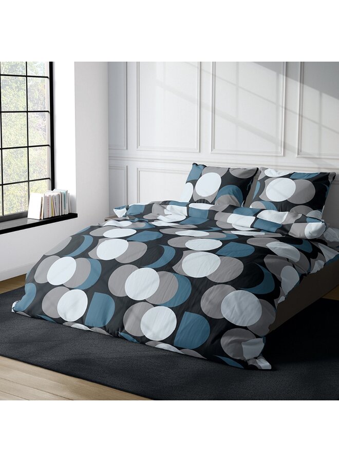 Satin d'Or Dekbedovertrek Artballs Blauw - Katoensatijn