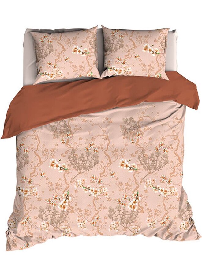 Dekbedovertrek Naoki Koper - Katoensatijn