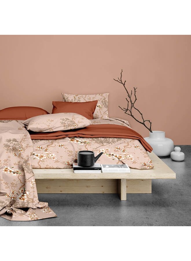 Satin d'Or Dekbedovertrek Naoki Koper - Katoensatijn