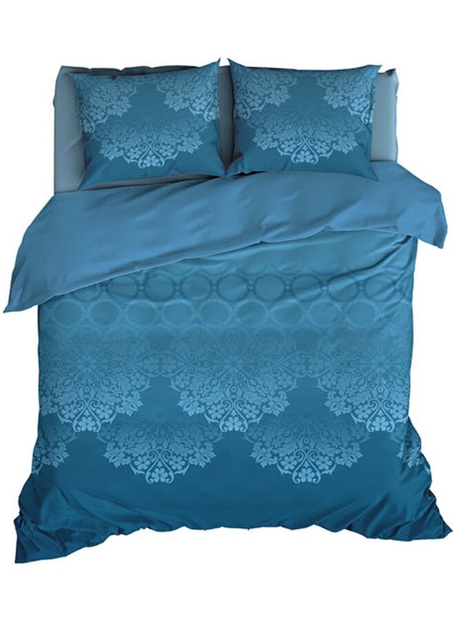 Dekbedovertrek Baroque Teal- Katoensatijn
