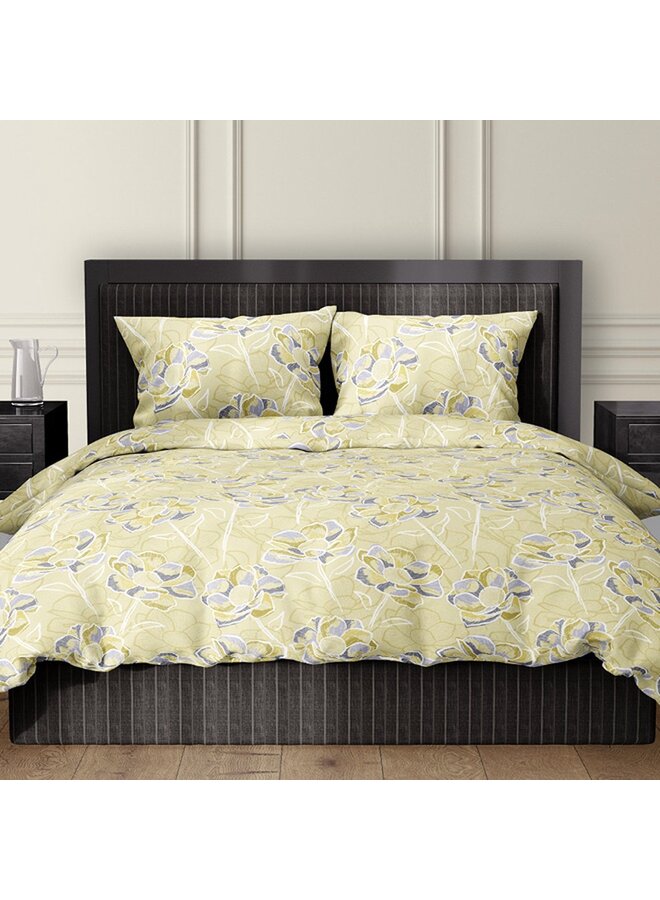 Satin d'Or Dekbedovertrek Steffi Geelgroen - Katoensatijn