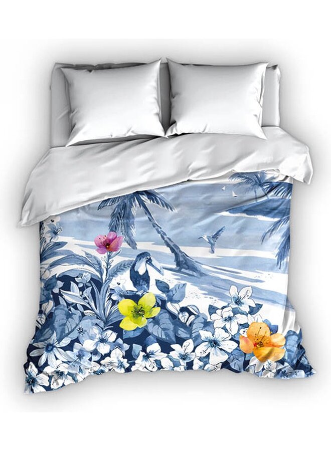 Dekbedovertrek Lagoon Blauw - Katoensatijn PL1