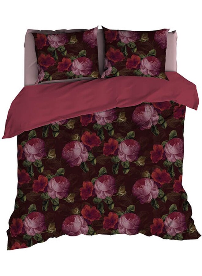 Satin d'Or Dekbedovertrek Valeria Rood - Katoensatijn