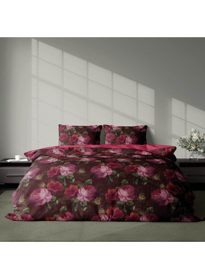 Satin d'Or Dekbedovertrek Valeria Rood - Katoensatijn