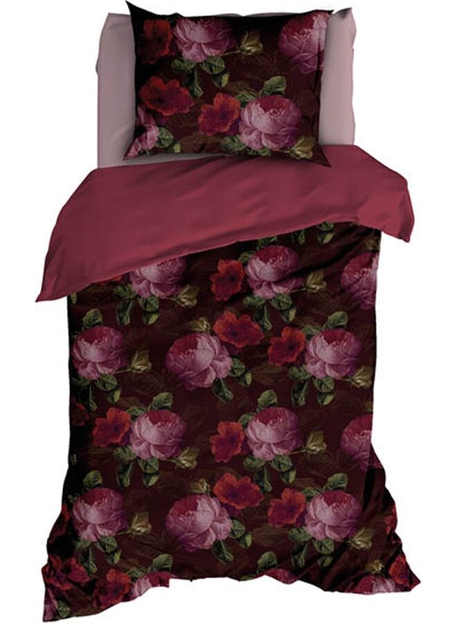 Satin d'Or Dekbedovertrek Valeria Rood - Katoensatijn