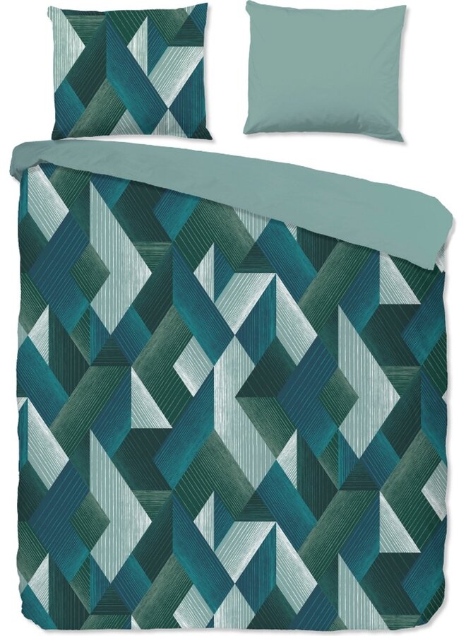 Dekbedovertrek Novan Groen - Katoen