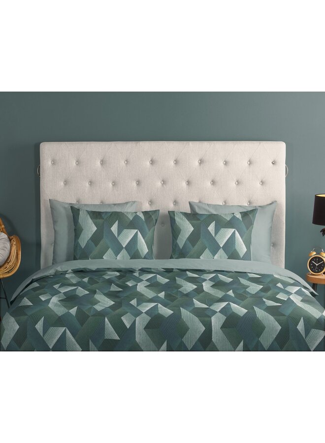 Good Morning Dekbedovertrek Novan Groen - Katoen