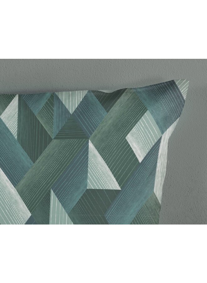 Good Morning Dekbedovertrek Novan Groen - Katoen