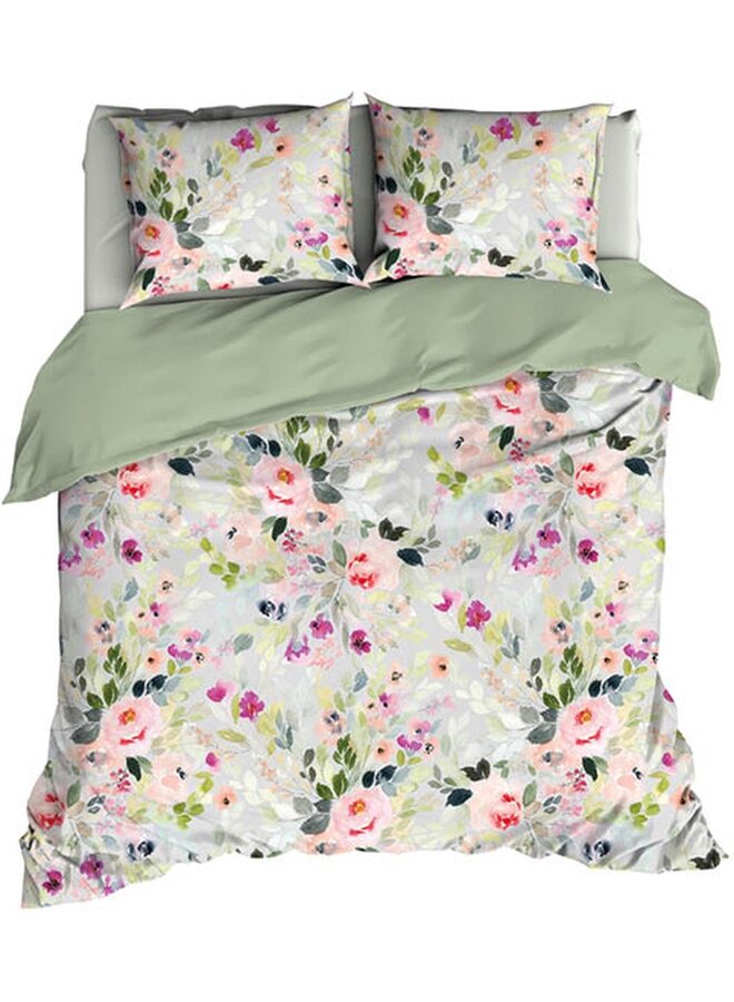 Satin d'Or Dekbedovertrek Fabienne Groen - Katoensatijn