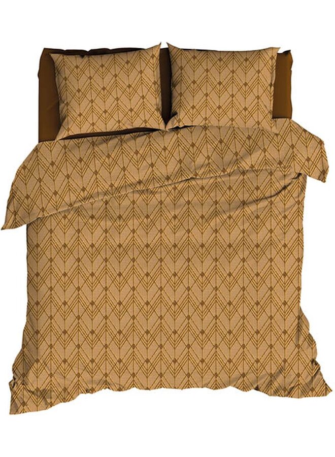 Satin d'Or Dekbedovertrek Vitra Oker - Katoensatijn