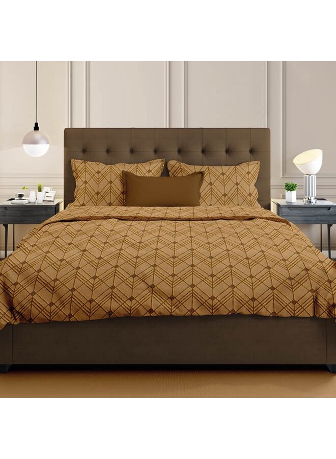 Satin d'Or Dekbedovertrek Vitra Oker - Katoensatijn