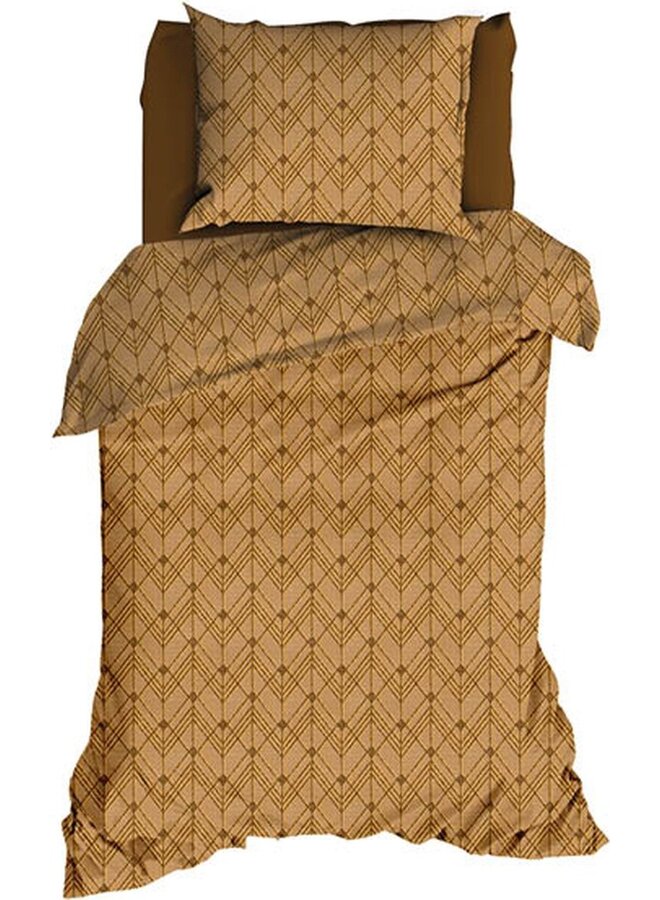 Satin d'Or Dekbedovertrek Vitra Oker - Katoensatijn