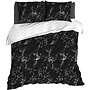 Satin d'Or Dekbedovertrek Marble Zwart - Katoensatijn