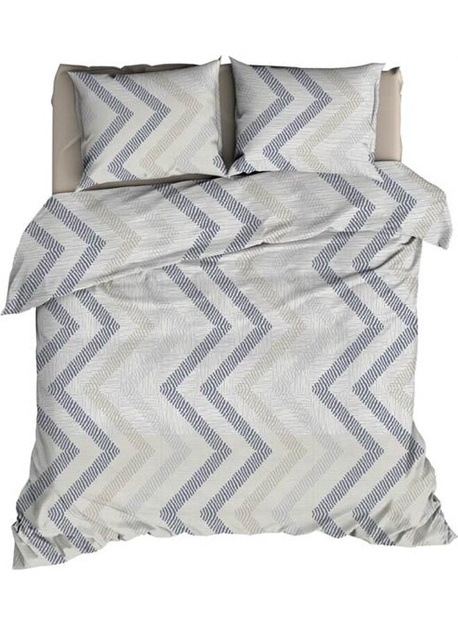 Satin d'Or Dekbedovertrek Ziggo Grijsblauw - Katoensatijn