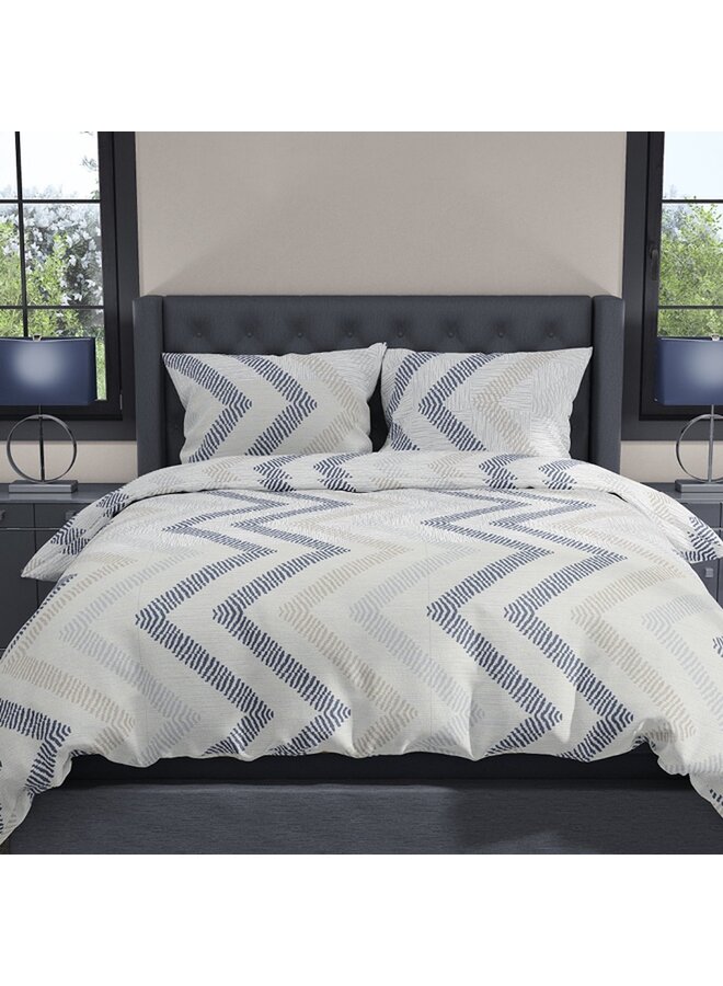 Satin d'Or Dekbedovertrek Ziggo Grijsblauw - Katoensatijn