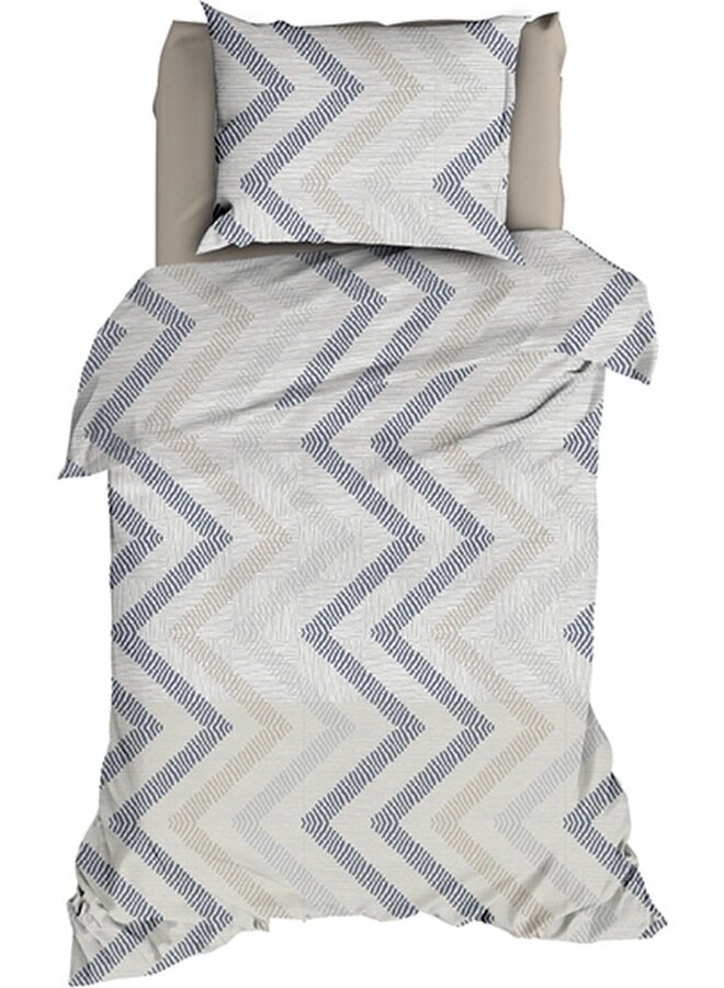 Satin d'Or Dekbedovertrek Ziggo Grijsblauw - Katoensatijn