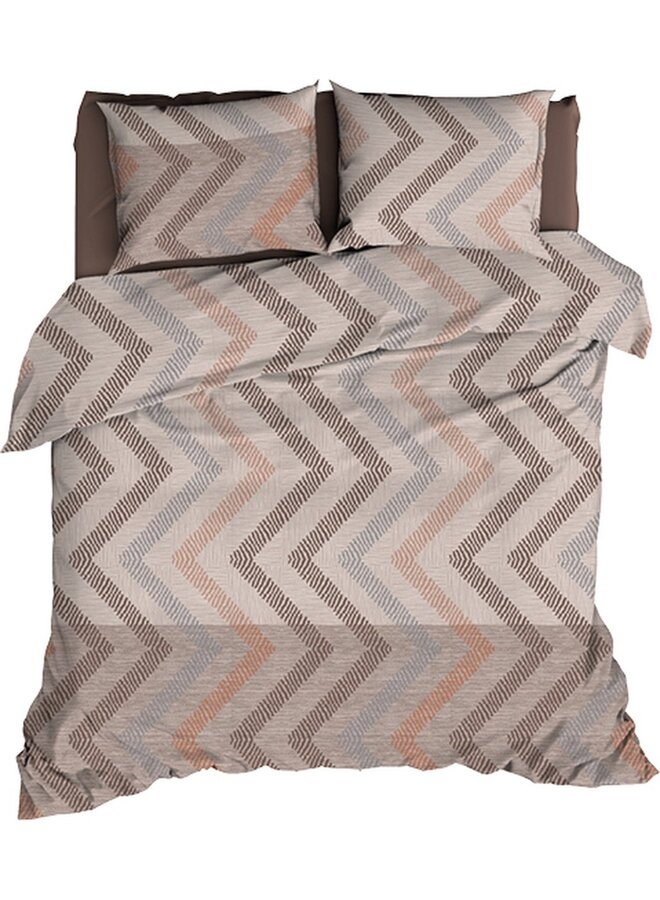 Satin d'Or Dekbedovertrek Ziggo Taupe - Katoensatijn