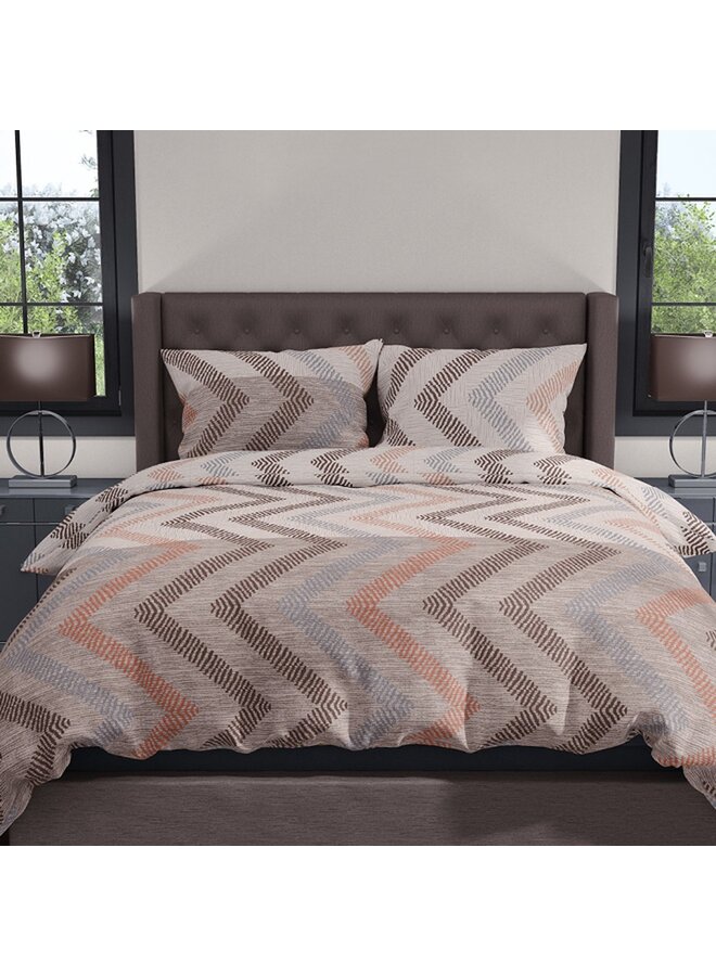 Satin d'Or Dekbedovertrek Ziggo Taupe - Katoensatijn